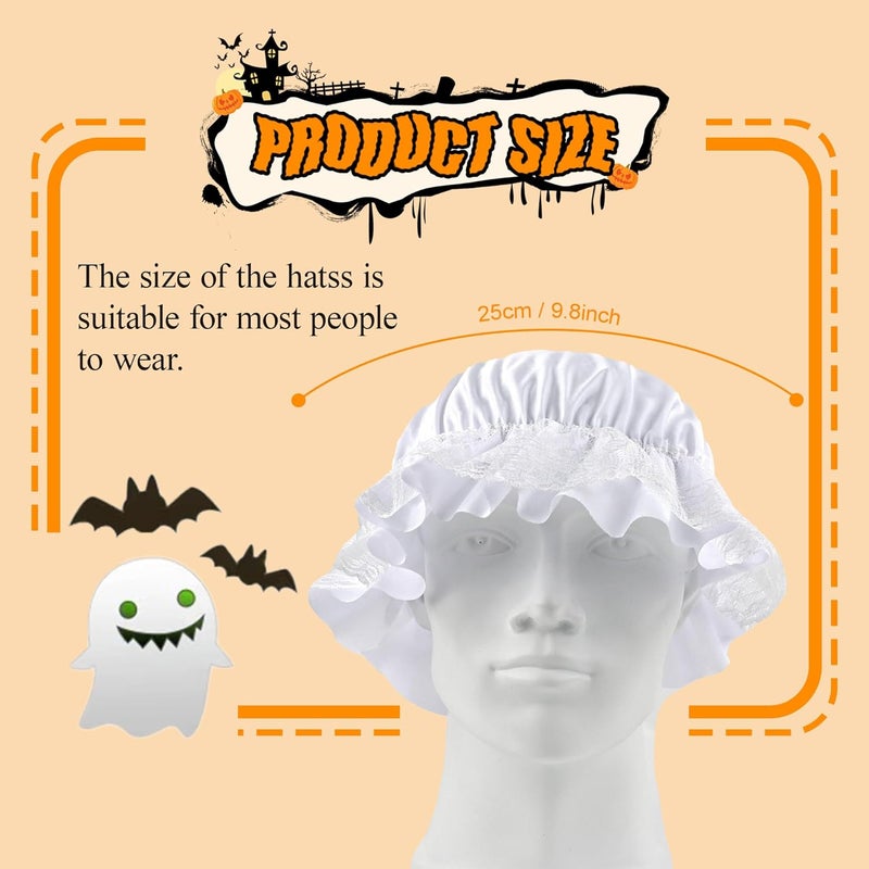Scotamalone Capss for Women Hatss Halloweens Costume Bonnets Colonialss Accessory Nightcapss - Image 3